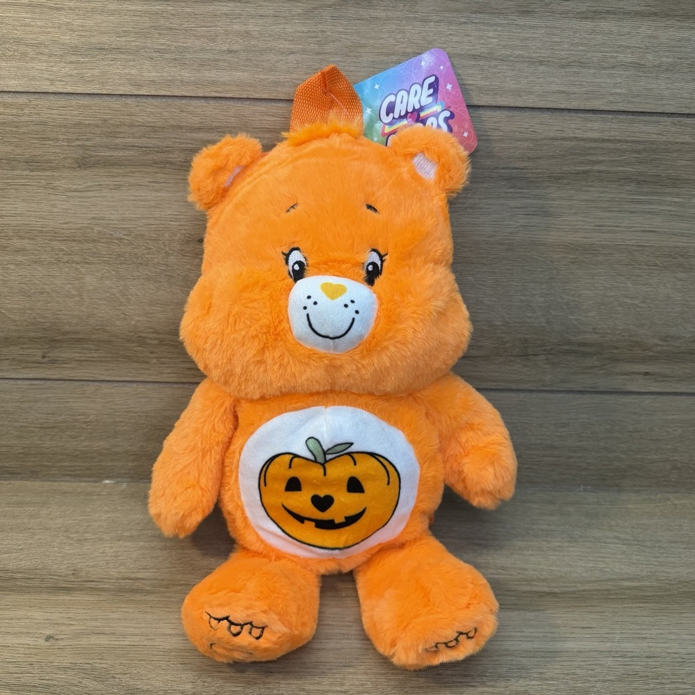 Care Bears Halloween Bear PLUSH Pumpkin Backpack Trick Or Treat Sweet Bag NWT
